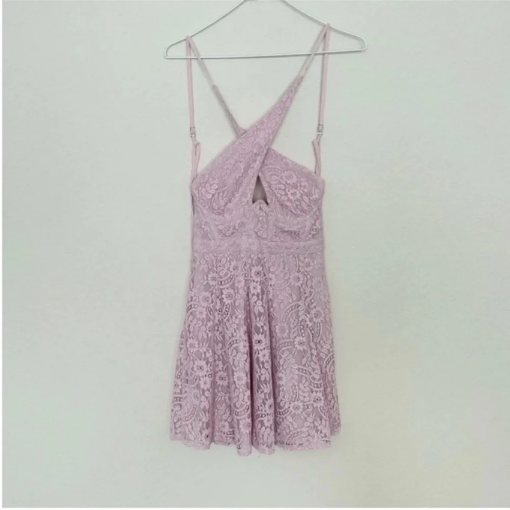 For Love & Lemons Carmela Lace Mini Dress Pink - Picture 7 of 10